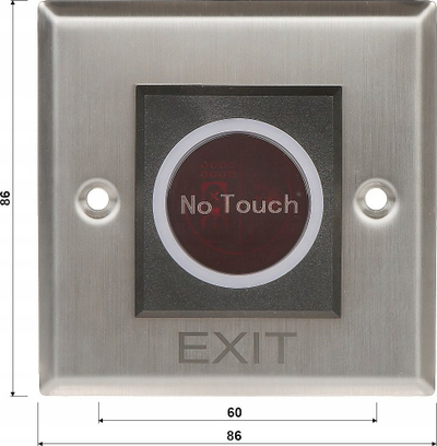 Buton dere pa prekje Dahua ASF908, sensor IR 12 cm, 12V DC, argjendt me të zezë