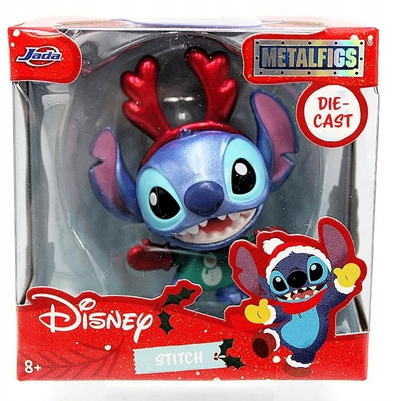 Figurë metalike Jada Disney Stitch Santa, 6.5 cm, koleksionuese, shumëngjyrëshe