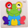 Puzzle druri ZA Frog, montesorri, bretkosë, shumëngjyrësh
