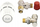 Set termostatik këndor Danfoss Regus RA N RLV S, 1/2", e bardhë
