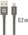 Kabllo Swissten Textile Lightning, 0.2m, USB A, gri
