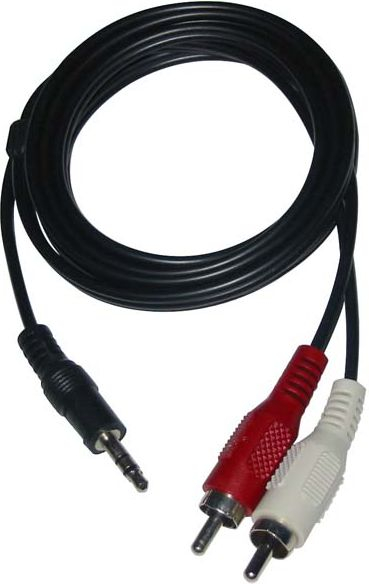 Kabllo Jack 3.5mm - RCA (Cinch) x2, 3m, e zezë