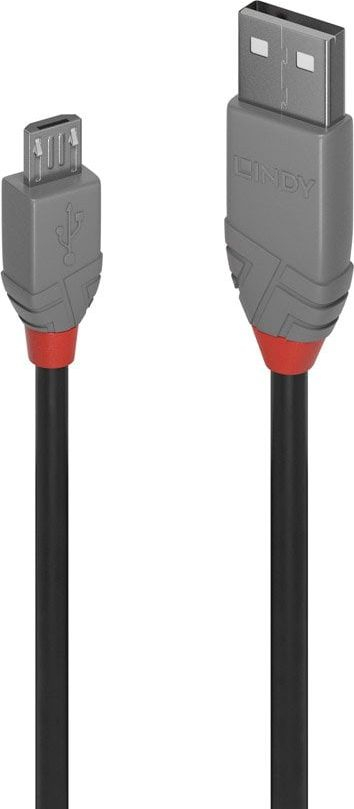 Kabllo Lindy, USB-A, microUSB, 5 m, e hirtë