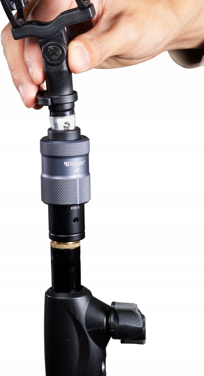 Adapter audio Rycote PCS Spigot, me shpejt-lëshim, me fije 3/8"