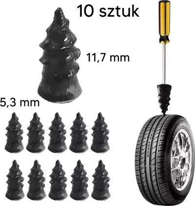 Set vida për ndreqje gomme DA148, 10 copë, vulkanizuese, i zi