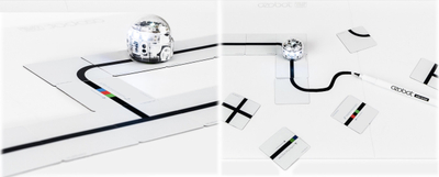 Set edukativ Ozobot MINT Basic, pllaka magnetike me kode me ngjyra, për robotin Ozobot, shumëngjyrësh