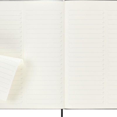 Fletore Moleskine Pro Collection, format 8.5" x 11", me vija, kapak i fortë, e zezë