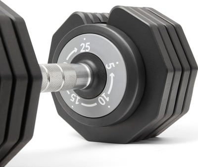Hantel i rregullueshëm Half Human SFIT P HH30003, 25kg, çelik, i zi