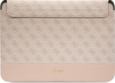 Futrollë laptopi Guess 4G Smooth, 13/14", PU, rozë
