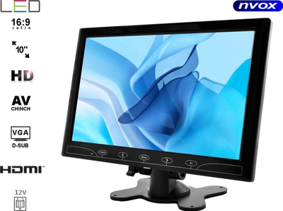Monitor Nvox HM1013VH, 10.1", HD, i zi