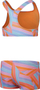 Set rrobash banjo për goca Speedo PT Bleg 2Pc, 2 pjesë, print shumëngjyrësh, portokalli