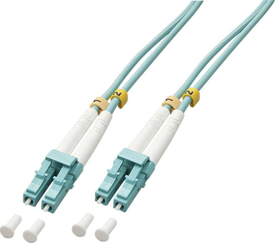 Kabllo me fibra optike Lindy LC - LC, 150m, e kaltër