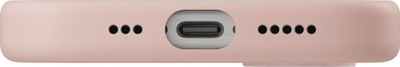 Маска за телефон UNIQ Lino MagClick Rowe за iPhone 16e, силиконска, со магнет, пастелно розова