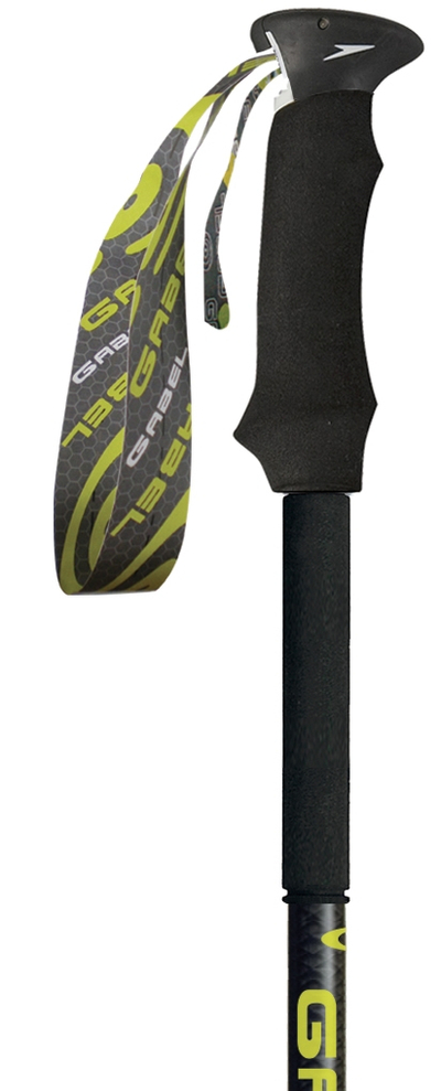 Bastun trekking Gabel Escape Carbon XT Tour AI, fibrë karboni, 65-142 cm, i zi