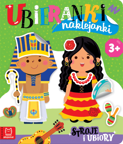 Libër me ngjitëse Usborne Dress up Sticker Book Costumes and Outfits, edukativ, multikulturor