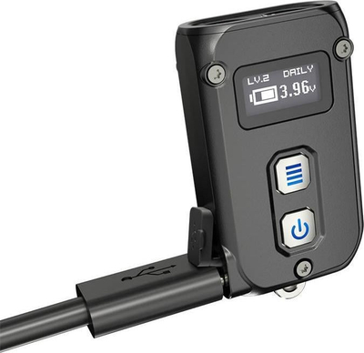 Llambë dore Nitecore Tini 2, 500 lumen, rikarikueshme USB C, e zezë