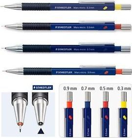 Механичка пенкало STAEDTLER Noris Marsmicro, 0.9mm, тело со гума, црно
