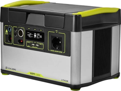 Stacion energjie portabël GoalZero Yeti 1500X, 2000W AC, bateri litium, gri me të zezë