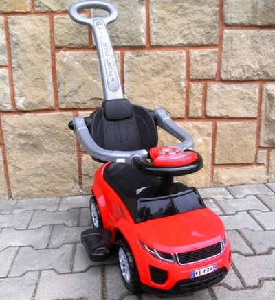 Makinë lodër ride on R-Sport J4 PUSHER, me dorezë prindi, muzikë dhe borie, e kuqe