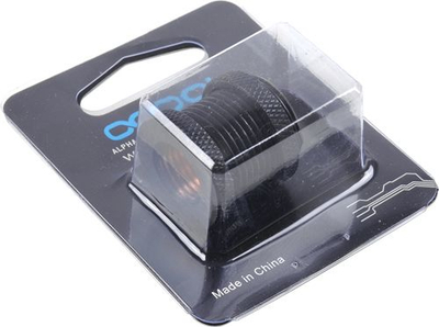 Përshtatës bulkhead Alphacool HF G1/4, prej mesi, i zi