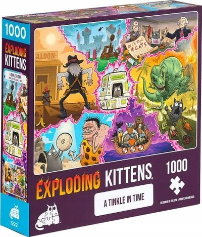 Puzzle Exploding Kittens A Tinkle in Time, 1000 copa, shumëngjyrësh
