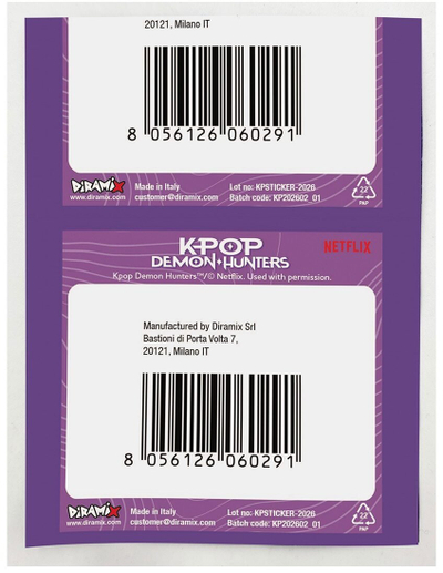 Ngjitësa Diramix KPop Demon Hunters, 5 copë, shumëngjyrësh