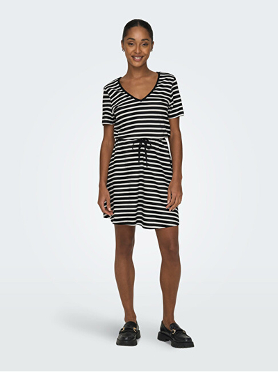 Fustan ONLY ONLMAY Regular Fit, i bardhë/zi