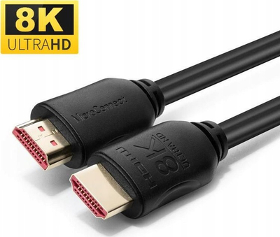 Kabllo HDMI Microconnect MC-HDM191910V2.1, 10 m, 8K, e zezë