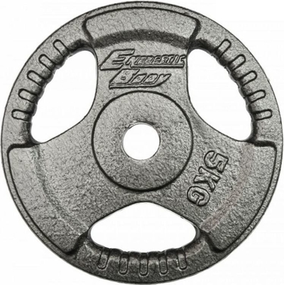 Diskë peshe EB Fit Hammertone, 5kg, vrimë 26.5mm, gri metalike