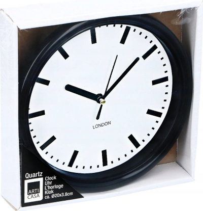 Orë muri Arti Casa Quartz, 20 cm, kornizë argjendi