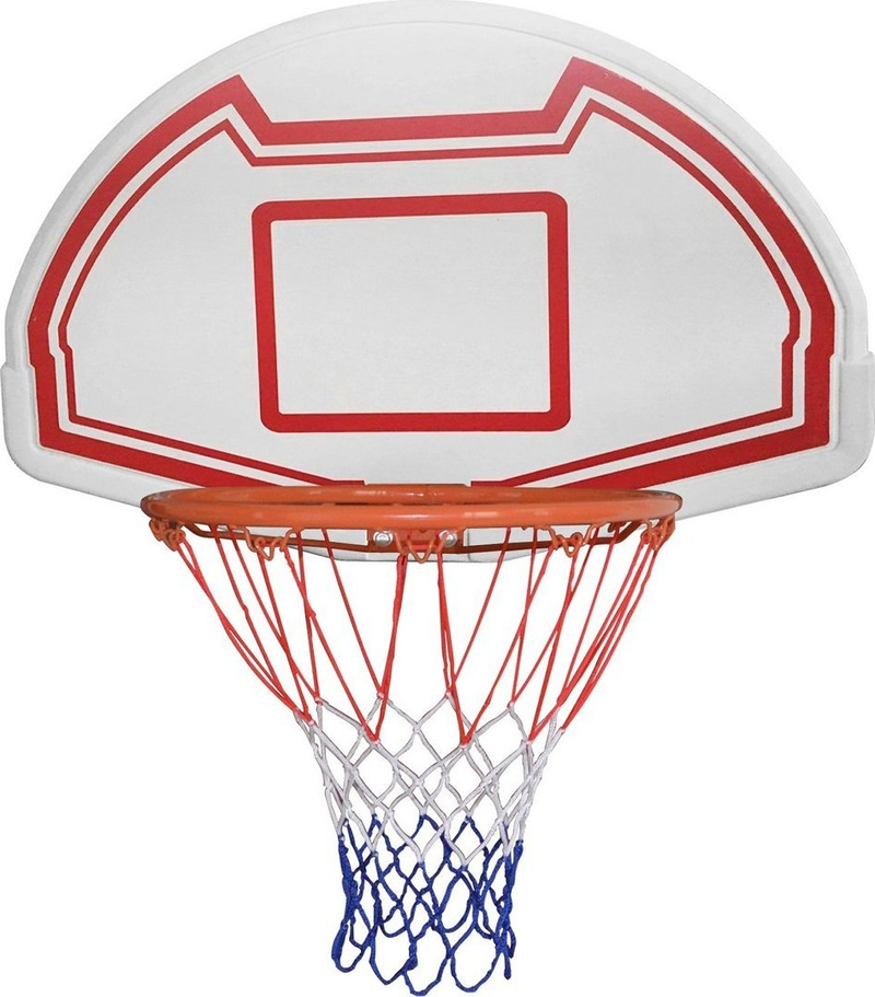 Tabelë basketbolli Master Backboard 90 x 60 cm, me unazë dhe rrjetë, shumëngjyrëshe