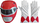 Kostum Disguise Power Rangers Red Ranger, me maskë edhe doreza, madhësi unisex, i kuq