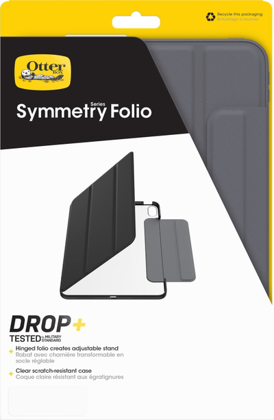 Këllëf folio OtterBox Symmetry për Apple iPad, mbrojtje komplet, Thunderstorm Black i zi