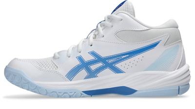 Патики за тренинг за жени Asics Gel-Task MT 4, GEL во предниот дел, за сала, бели со сина боја