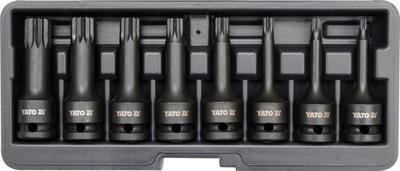 Set bit Yato YT-1069 Spline, 1/2", M5-M18, 8 copë
