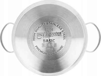Tenxhere Maestro MR-3512-24, me kapak, 24cm, argjendtë