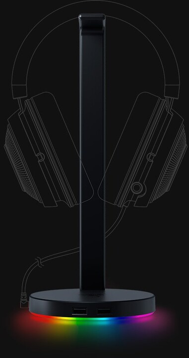 Mbajtëse e kufjeve Razer Base Station v2 Chroma