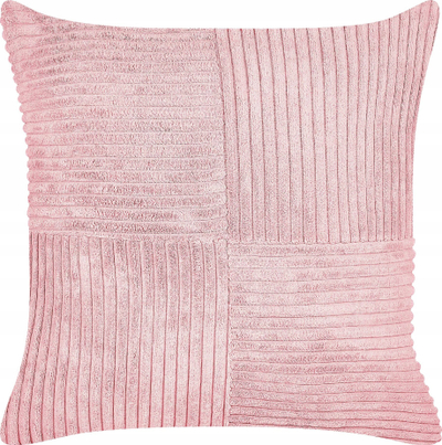 Jastëkë dekorativ Beliani MILLET, set me 2 copë, korduroy 43x43 cm, rozë