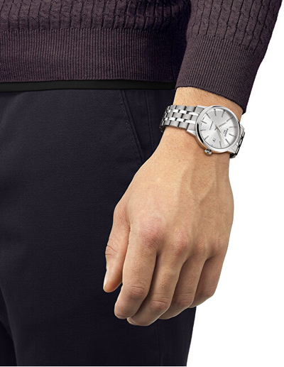 Orë dore për meshkuj Tissot Classic Dream Swissmatic T129.407.11.031.00, e argjendtë
