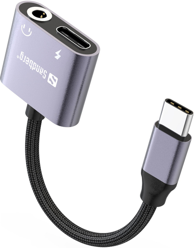 Adapter audio Sandberg USB C PD65W, me karikim 65W, USB C