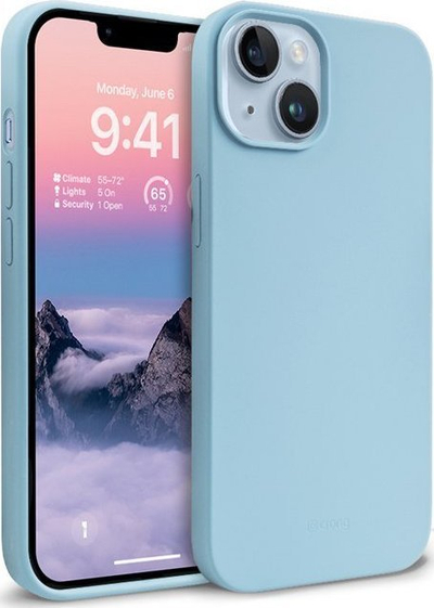 Maskë mbrojtëse Crong Color Cover për iPhone 14 Plus, silikon, light blue