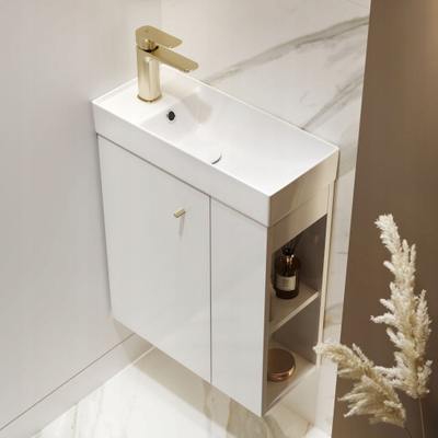 Dolap lavamani Cersanit LARGA S932-110-DSM, 49.2x55.1x21.5 cm, i bardhë me shkëlqim