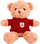 Arush pelushi Lean Toys Plush Bear, 40 cm, me pulovër të kuqe