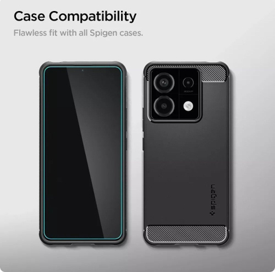 Xham mbrojtës Spigen Glas TR Slim për Xiaomi Redmi Note 13 Pro 5G, 2 copë, transparent