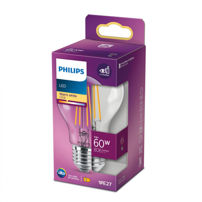 Llambë LED Philips CorePro, E27, 7W 806lm, 2700K, e bardhë e ngrohtë