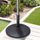 Bazë çadre kopshti Ambiance Garden Parasol, beton 25kg, tub rregullues, e zezë