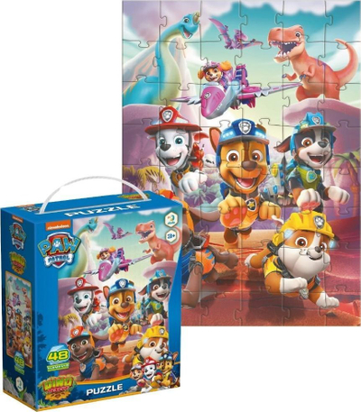 Puzzle DODO Paw Patrol Dino Rescue, 48 copa, shumëngjyrësh