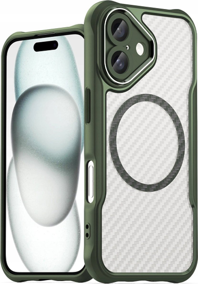 Kapak telefoni Leading Series MagSafe Silicone Case, për iPhone 16, silikon, jeshil