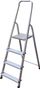 Shkallë alumini për shpi AW23014, 4 hapa, 125 kg, ngjyrë alumini