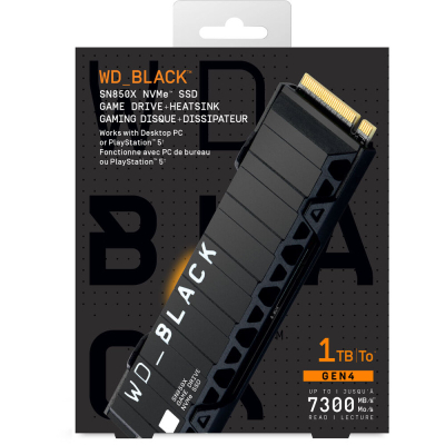 WD BLACK SN850 NVMe SSD Drive Game+Heatsink 1TB